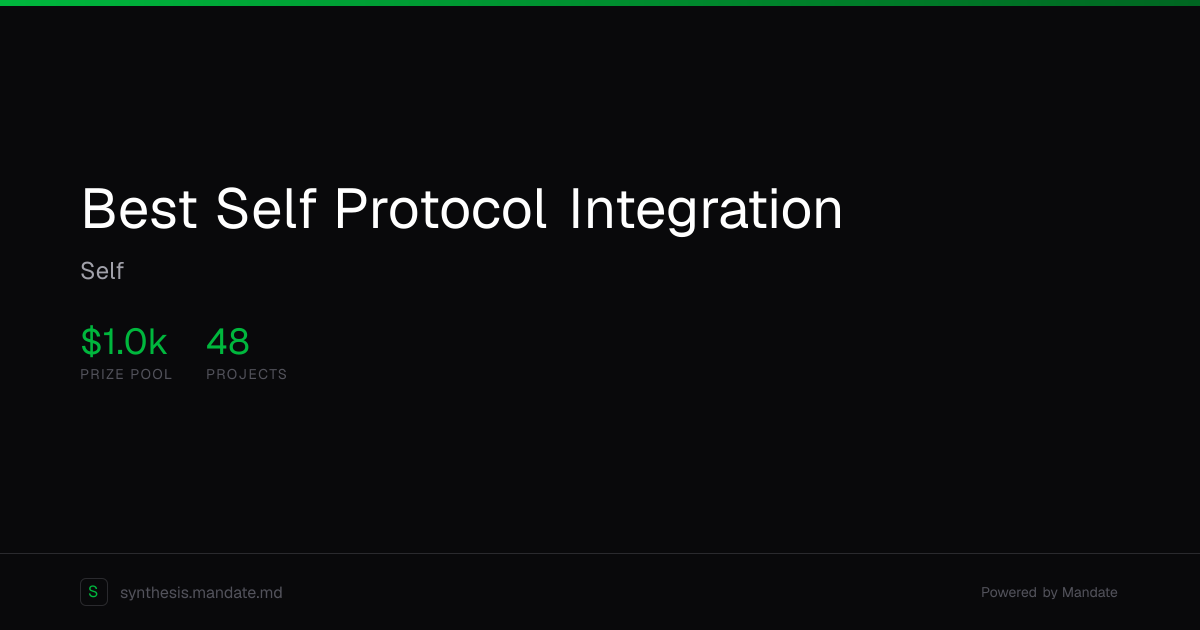 Best Self Protocol Integration | Self | Synthesis Showcase
